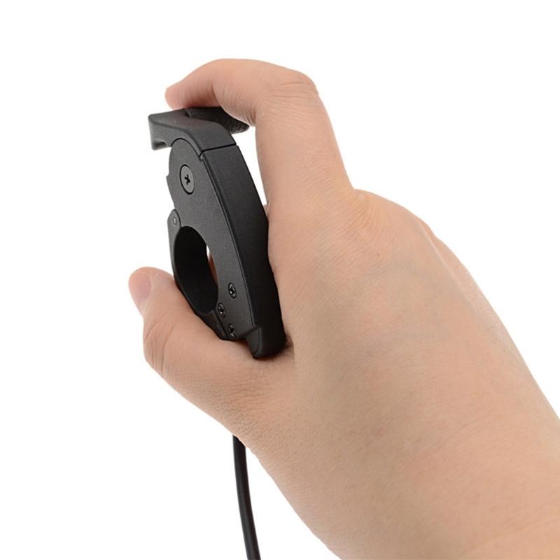 Front Push Electric Bike Thumb Input Piece with Cable and ABS Bar Mount for Spare Needs, Stock Care and Service