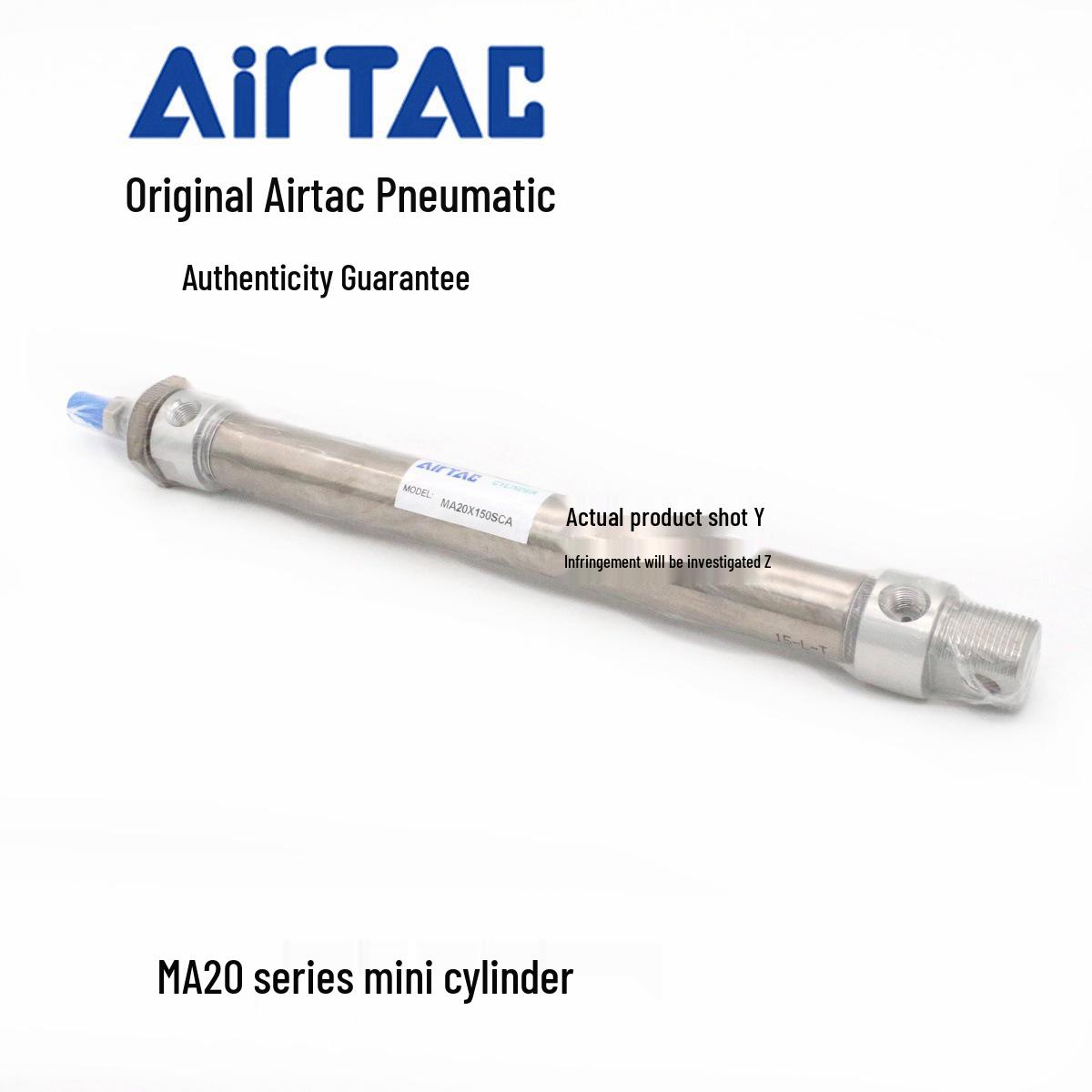 

AirTAC Stainless Steel Mini Cylinder MA20X150SCA/175SCA/200 For CA type, leave a comment for U/CM type