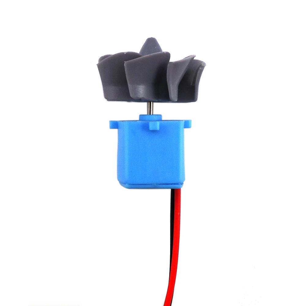 Small scientific experiments in wind power Mini Motor Wind Turbine Generator Hydraulic Generator Blades Alternator серый