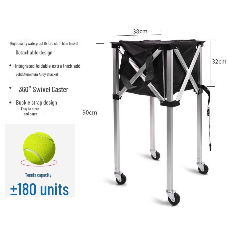 Portable Tennis Ball Picker & Storage Cart