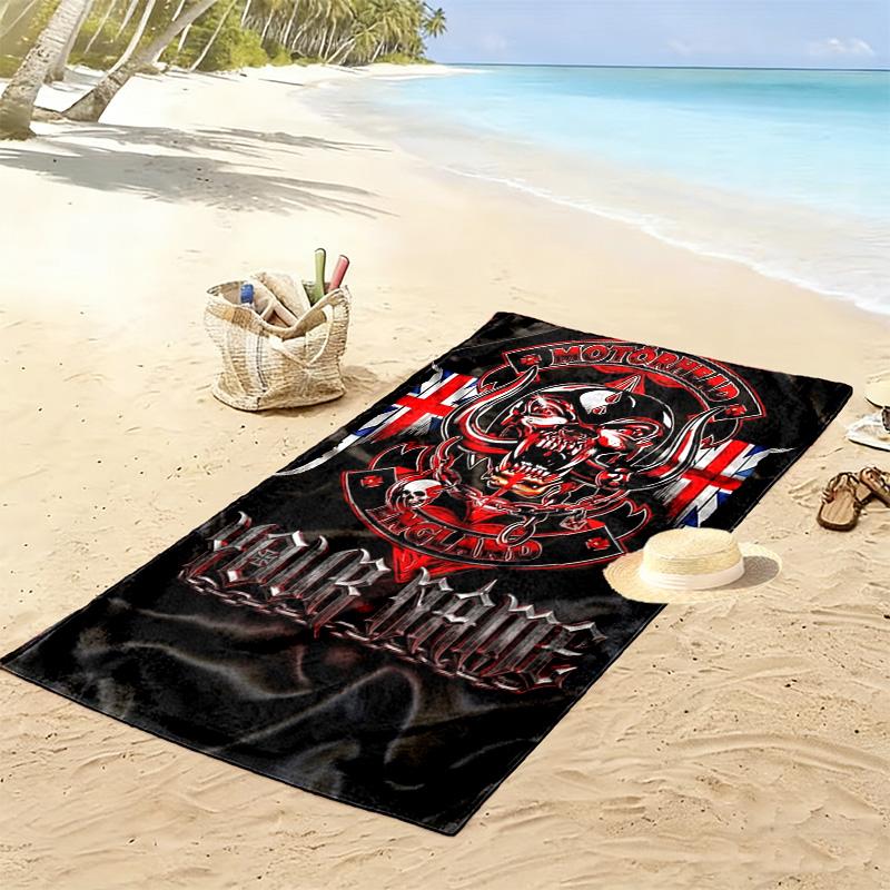 Name Custom Band Motörhead Print Beach Towel, Large Soft Quick Dry Towel for Beach Camping Swimming