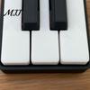 Piano Student Gift Mini Keychain, Key Clicker, Playable Fingertip Stress Relief Toy Commuter with Metal Ring, Classic Black White Keys for Music