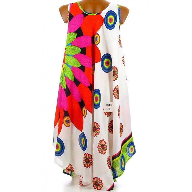 

European and American Women s Clothing Classic Summer Sleeveless Irregular Swing Dress Loose Chiffon Print Dress Pink 5XL