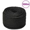 Vidaxl Linka Robocza, Czarna, 10 Mm, 500 M, Polipropylen