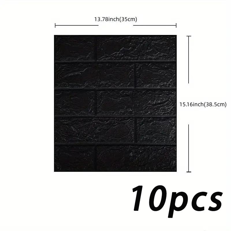 3D anti fouling self-adhesive bedroom retro solid color wall sticker 38.5X35cm waterproof wallpaper