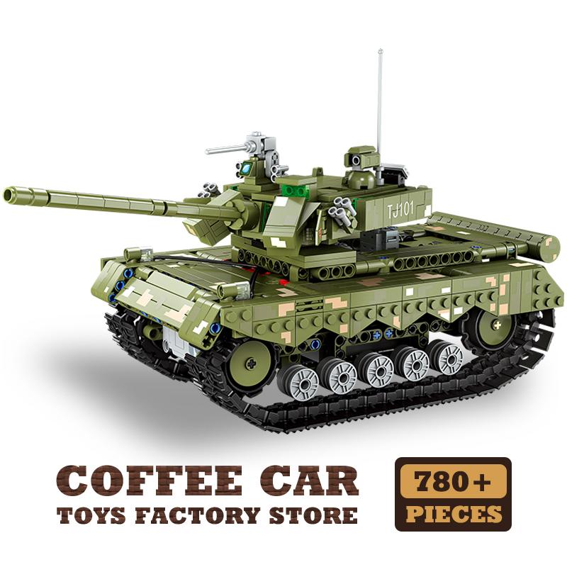 

780Pcs WW2 Remote Control Tank Building Blocks Military Panzer MOC Bricks Model Armored Cars Children Toys Adult Boys Kids Gifts