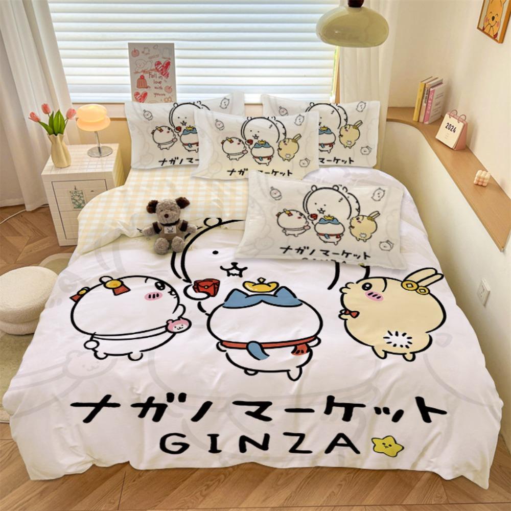 Cute Bear Duvet Cover pillowcase Bedding Bedroom Decoration Children Gift adult Single Double bed Large SizeZip Duvet Cover