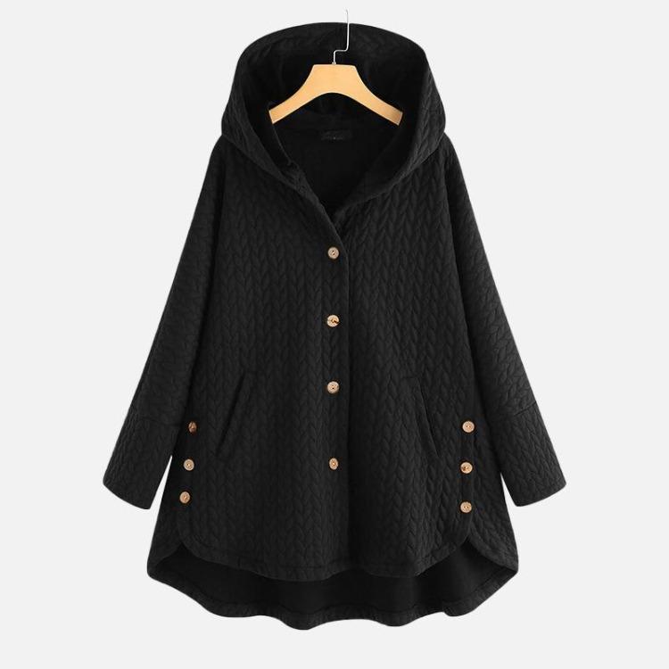 Women's Casual Loose Hooded Jacket for Spring and Autumn Regular Fit Long Style