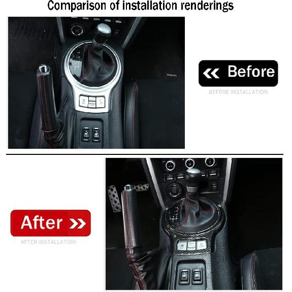 Car Accessories Fit for Subaru BRZ Toyota 86 2012-2020 Central Control Gear Shift Panel Frame Cover Trim (Carbon Fiber Style) ABS 1 PC