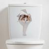 Adesivi per WC Gatto Carino Cartone Animato Adesivi per Bagno e WC Decorazione e Abbellimento Casa