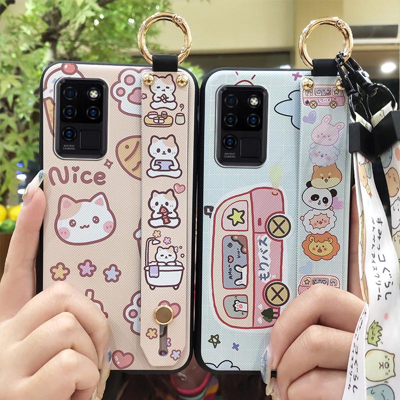 Fashion Design Protective Phone Case For Oukitel C21 Anti-knock Ring Anti-dust Soft Case Cute Cartoon Waterproof Durable
