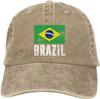 Cappello Nero con Bandiera del Brasile Regolabile Snapback per Unisex Donne Unisex Hip Hop Cappellino da Baseball Visiera Piatta Cappello da Papà