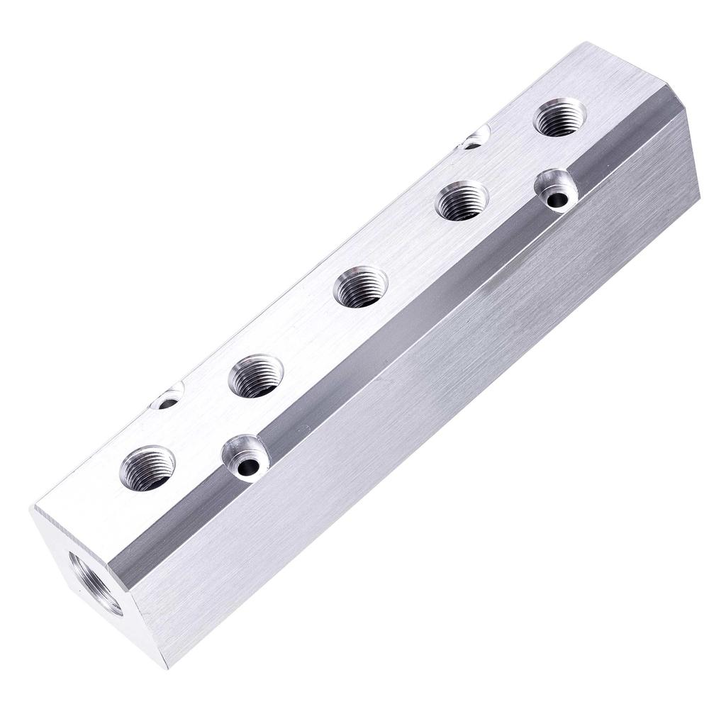 Pneumatic Distribution Strip Aluminum Thread 2X1/2 5X1/4 Inch Installation