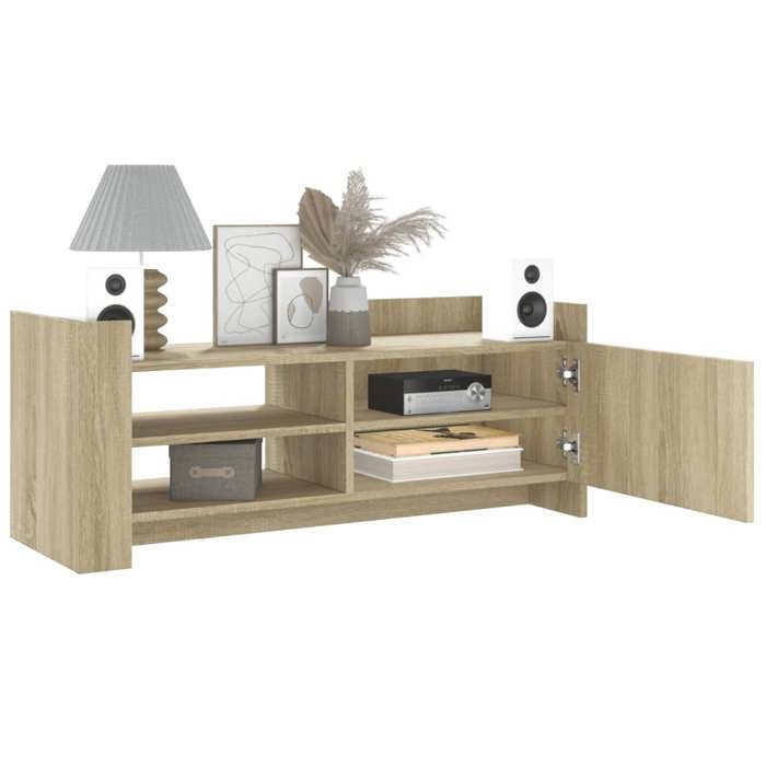 VidaXL Meuble TV Chêne sonoma 100x35x40 cm Bois d'ingénierie, support TV, buffet TV, meuble multimédia, banc TV, armoire 848376