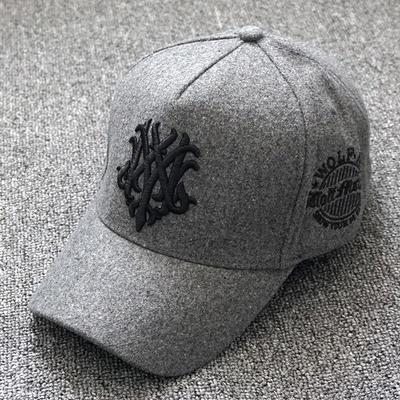 Men's Wool Felt High Top Baseball Cap: Large Head, Small Face Fit, Korean Style, Spring/Autumn.
