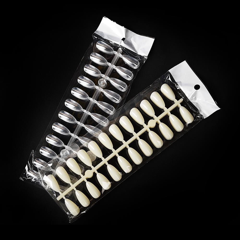 kads 10Pcs 24 Almond False Nail Tips Fake Nail Polish Color Chart Display Board Nail Art Practice Display