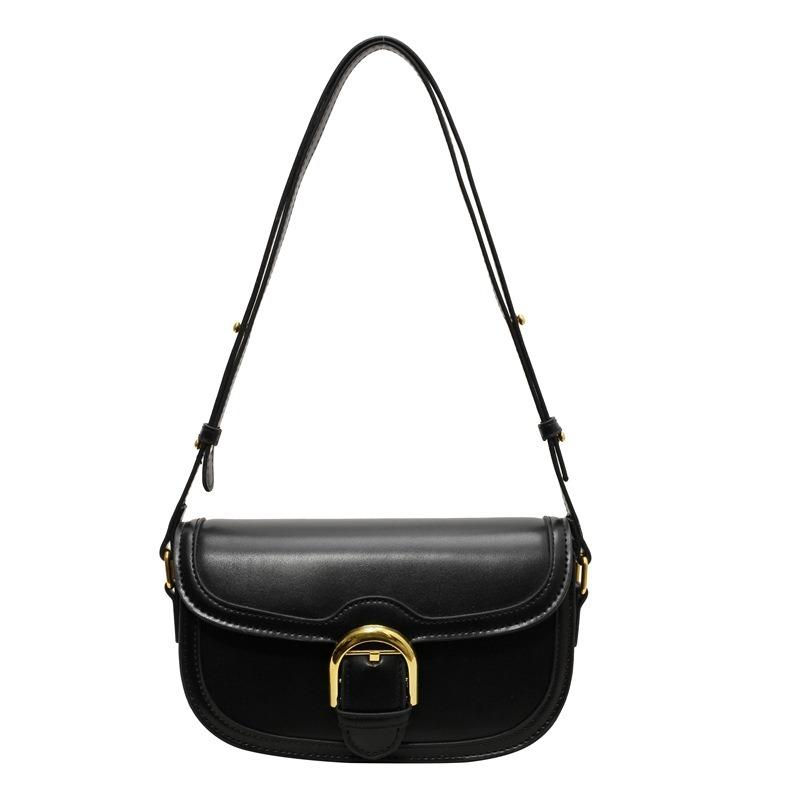 Retro Small Square Bag Women's New High-end Texture Commuter Shoulder Oblique Span Bag Underarm Bag Saddle Bag