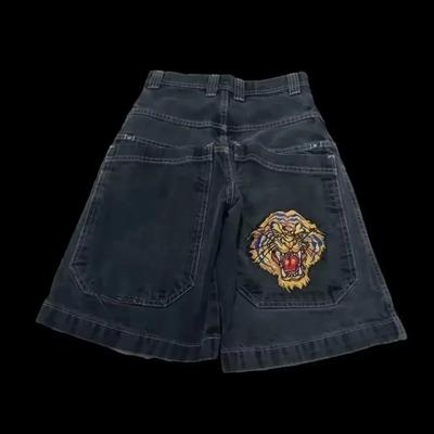 Y2K Baggy Šorti Gothic American Pocket Printing Džinsu sporta šorti 2000. gadu vintage Streetwear Hip Hop vīriešu sieviešu basketbola šorti