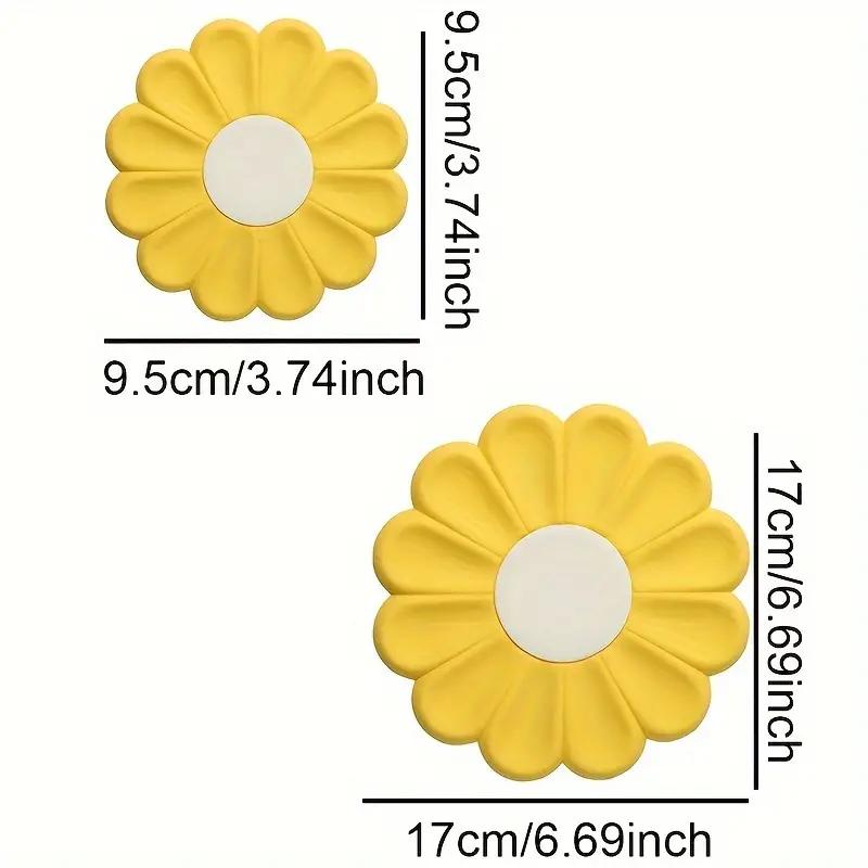 Podstawka pod kubek w kształcie stokrotki Silikonowa antypoślizgowa podkładka izolacyjna Podkładka pod kubek Podstawka pod kubek Uchwyt na gorący napój Dekoracje stołu domowego Akcesorium kuchenne