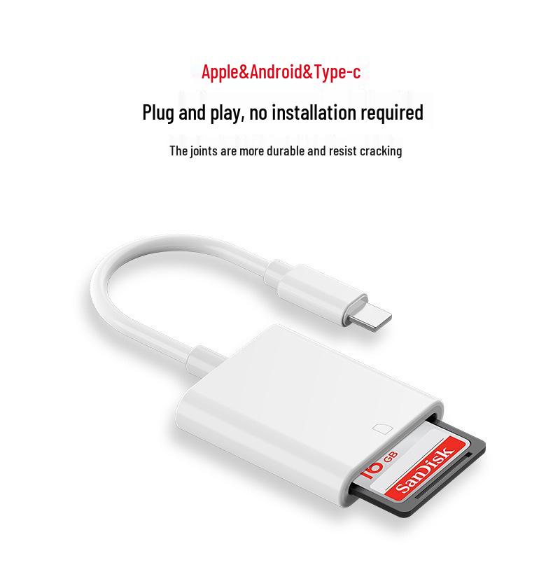 Apple Type-C Dual-Head Card Reader for TF/SD Cards, Compatible with iPhone and iPad