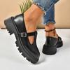 Fashion 2024 Autumn New Thick Soled Comfortable Retro Mary Jane Shoes Round Head Sponge Bottom Waterproof Platform Low Top Shoes