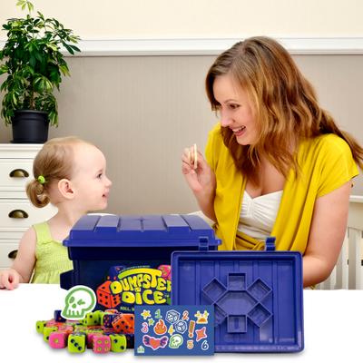 Dumpster Dice Set Fast-Paced Family Dice Game 2-4 Players Board And Dice Game with Dumpster 80 Dices And Graffiti Stickers for Game Night Travel Party