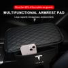 1Pcs Leather Car Armrest Mat Tissue Boxes Height Pad Armrest Box For Tesla Model 3 S X Y 2022 Style Roadster Invader Coil Mod WYE K80