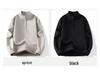 Men's High Neck Plush Knit Zip-Up Sweater