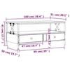 VidaXL Coffee Table Sonoma Grey 100x51x45 Cm Engineered Wood 835302