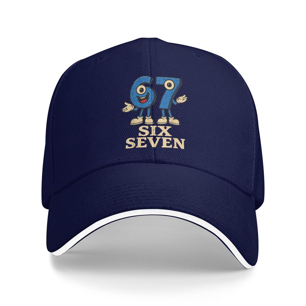 67 Six Seven 6-7 Funny Italian Brainrot Gaming Baseball Cap y2k Funny Trucker Hat Spring Women Men Outdoor Gym Snapback Cap