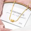 Stainless Steel Fashion Flat Snake Bkade Chain Butterfly Tassel Pendant Necklace For Women Jewelry Accessories