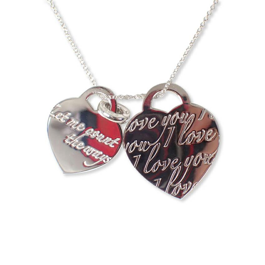 

[Вживаний] TIFFANY/Тіффані 925 Notes Кулон/Кольє Подвійне Серце/g484-44