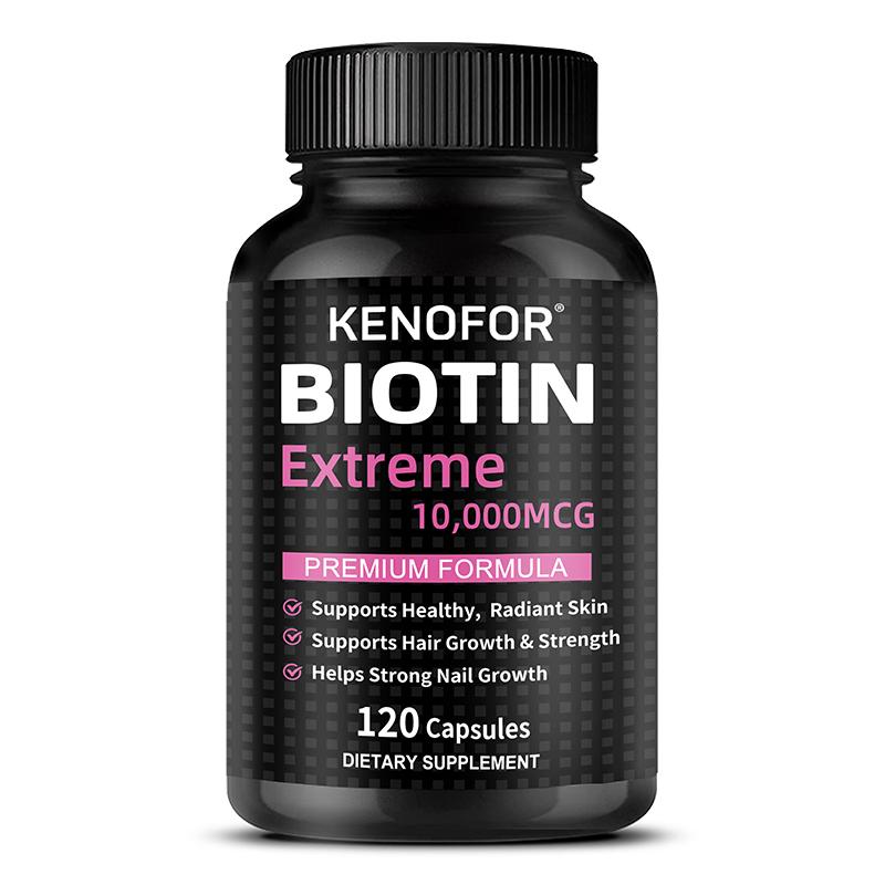 

Biotin 10000 Mcg Dietary Supplement, Premium Formula, 120 Capsules Per Bottle 120 Capsules