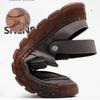 2025 Summer New Men's Hollow Out Sandals Fashion Casual Sport Sandal High Quality Handmade Leather Sandals Beach Sandals for Men