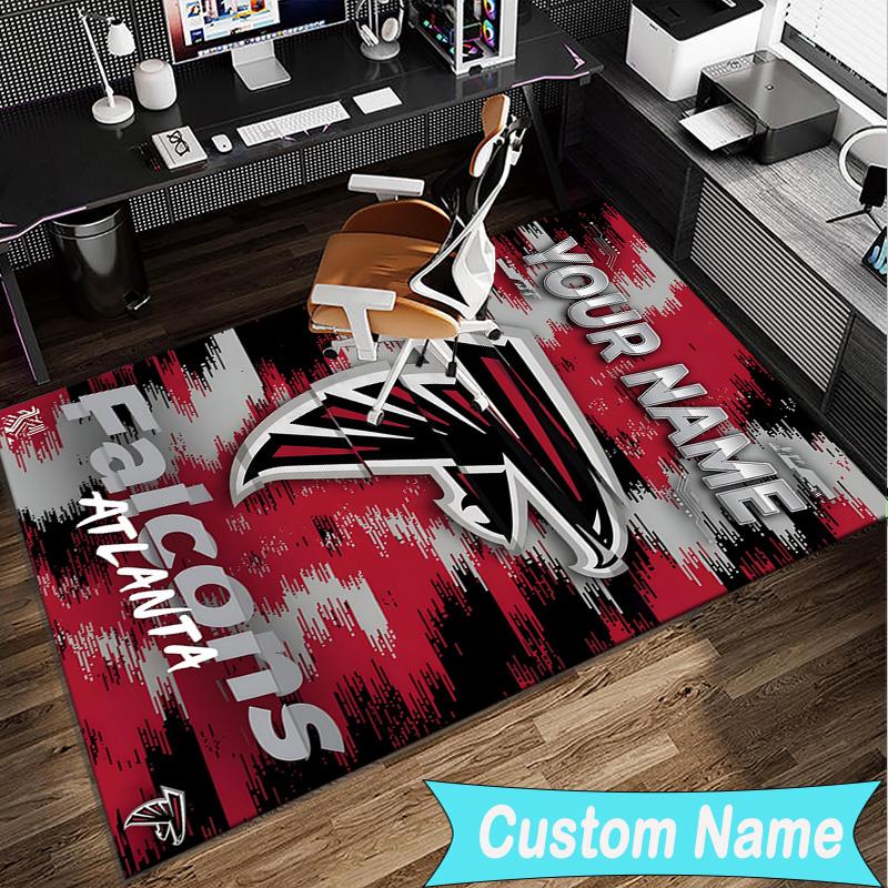 Custom Name Rug Atlanta Logo Area Rug Suitable for Indoor And Outdoor,Carpets for Homes, Offices,Living Rooms,Home Decor,Christmas Gift