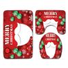 Christmas Bathroom Floor Mat Toilet Three-Piece Set