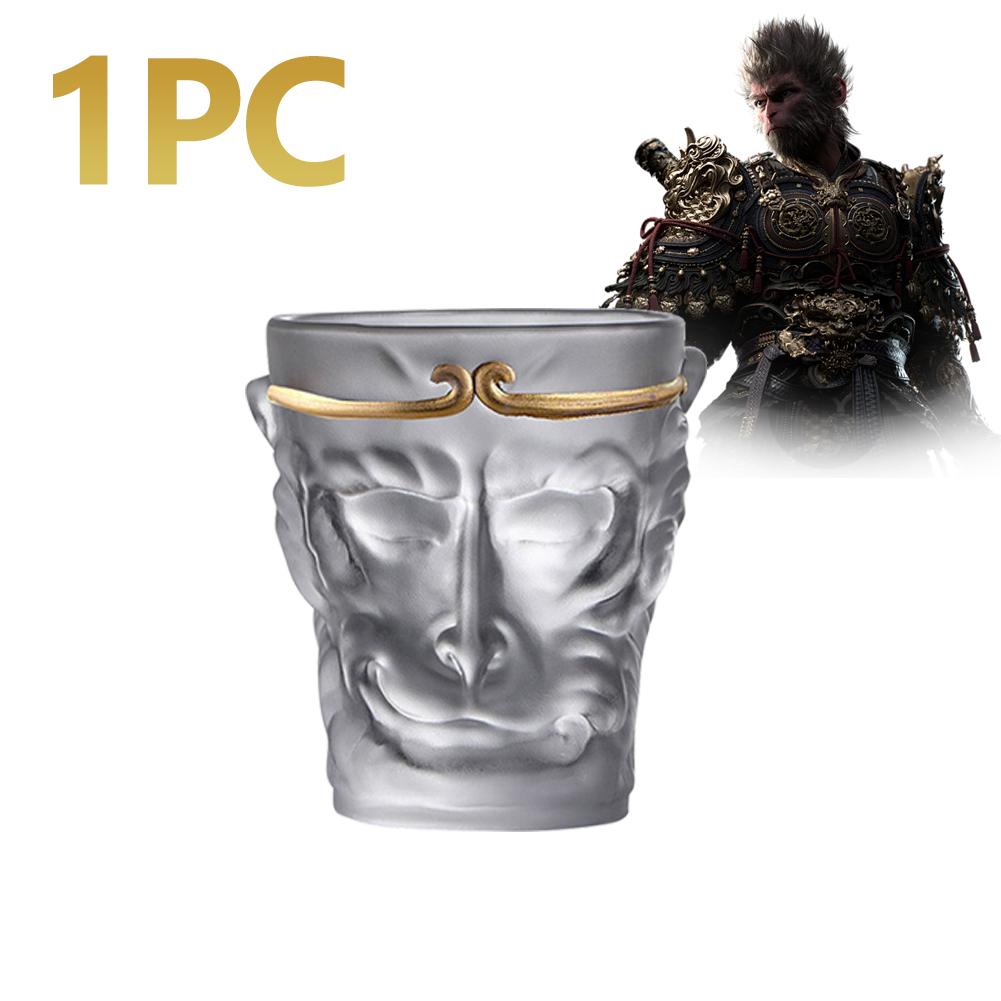 

Стакан для виски Black Myth Wukong Monkey King, матовые прозрачные стаканы, стаканы, стеклянная посуда для коктейлей, джина, волдыря, бренди 110ml