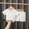Children's Summer Cotton-Linen Shorts & Top Set - Baby Double-Layer Gauze, Loose Two-Piece Chinese Style