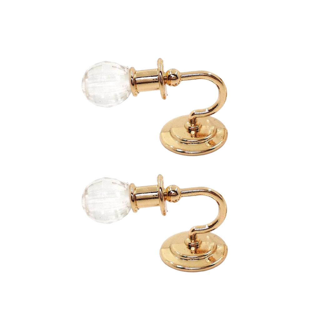 Elegant Dollhouses Lighting Elegant 1 12 Scale Crystal and Metal Actylic Wall Lamps Portable for Craft Enthusiasts