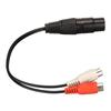 XLR Female To 2 RCA Female Y Splitter Cable 3pin Dual RCA To 1 XLR Female To Female Cable for Microphone Mixer Amplifier