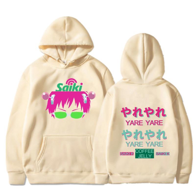 The Disastrous Life of Saiki K Men's Hoodie Vintage Unisex Pullover Men Vintage Graphic Hoody Tops Oversize Clothing