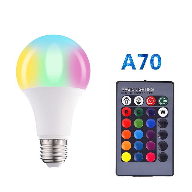 Nový! Ac85-265v Led Rgb žárovka 4 režimy Změna barvy Dálkové ovládání Žárovka bodového světla s pamětí pro