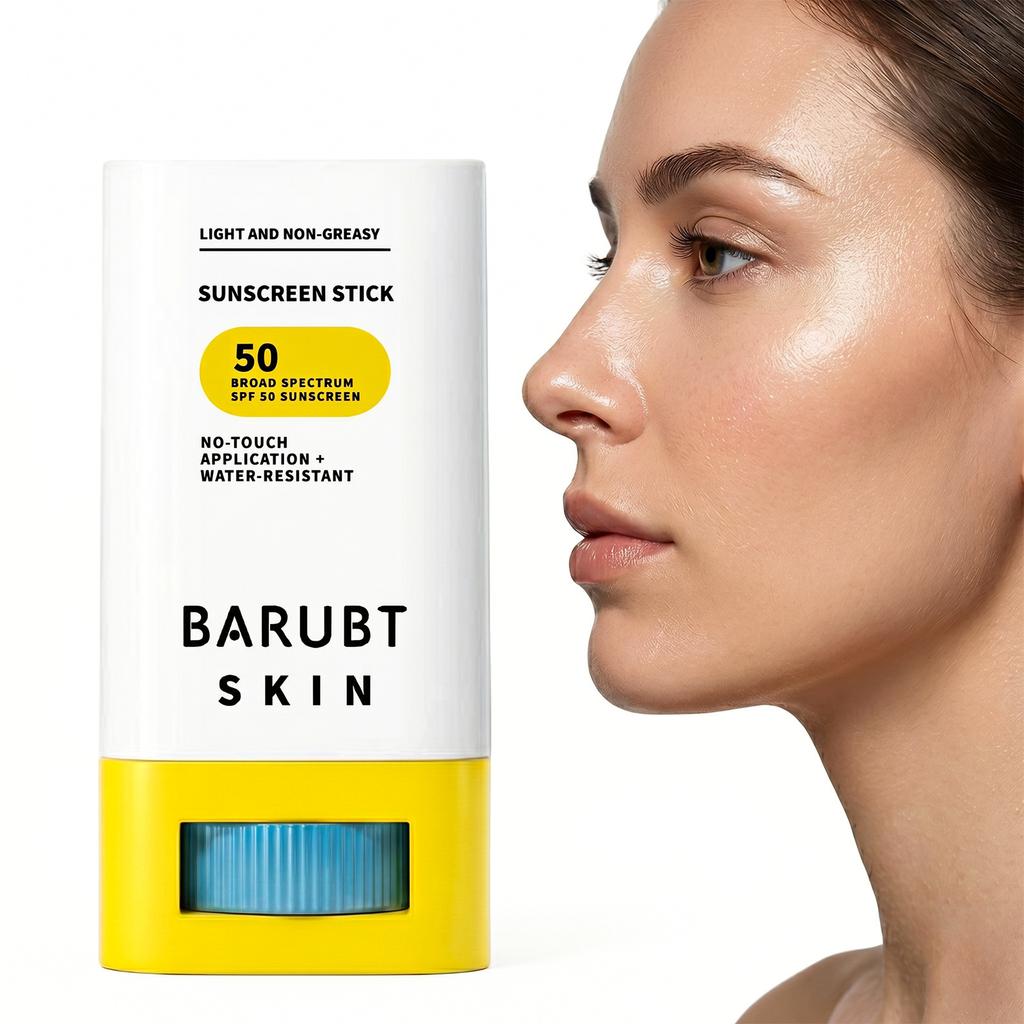 BARUBT Sunscreen Lotion SPF50+ Lightweight Non-Greasy Waterproof Sweat-Resistant Face & Body Sunblock Outdoor Essential 1.7oz