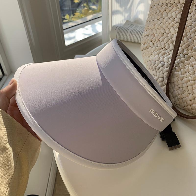 Upf50 Sun Hat Women'S Sun Protection Large Brim Sun Hat Empty Top Summer Cool Hat Uv Protection Face Protection