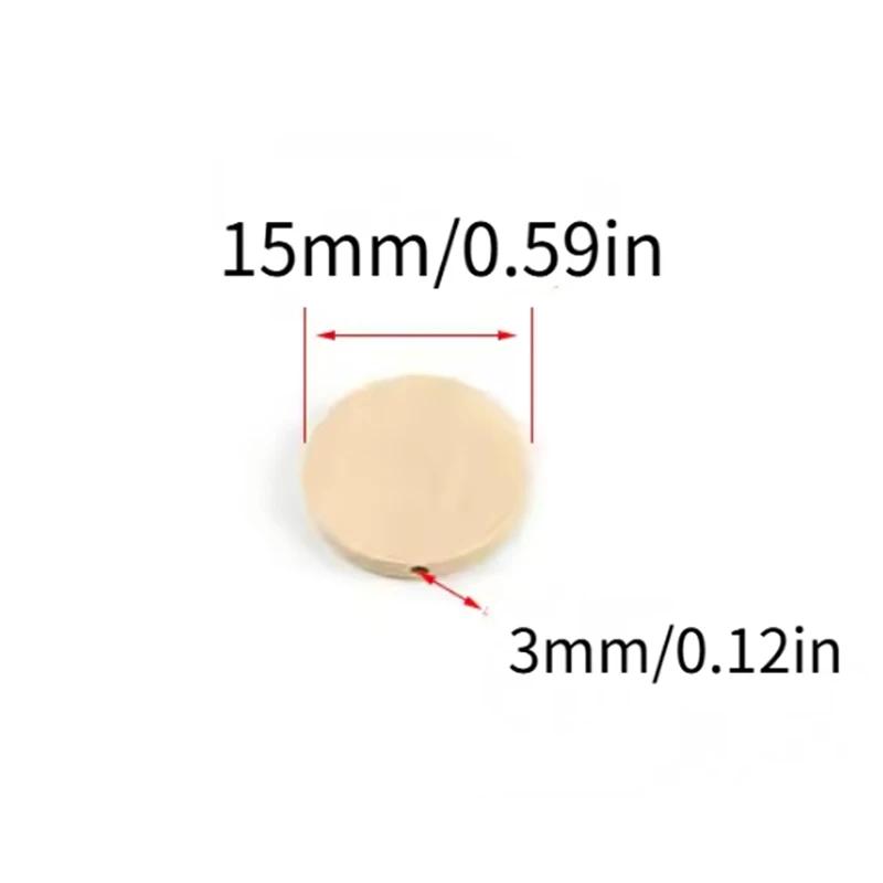 10-100 Stück 15-40mm Flache Runde Naturholzperlen Lose Abstandshalter Holzperlen Für Schmuckherstellung DIY Armband Halskette Zubehör