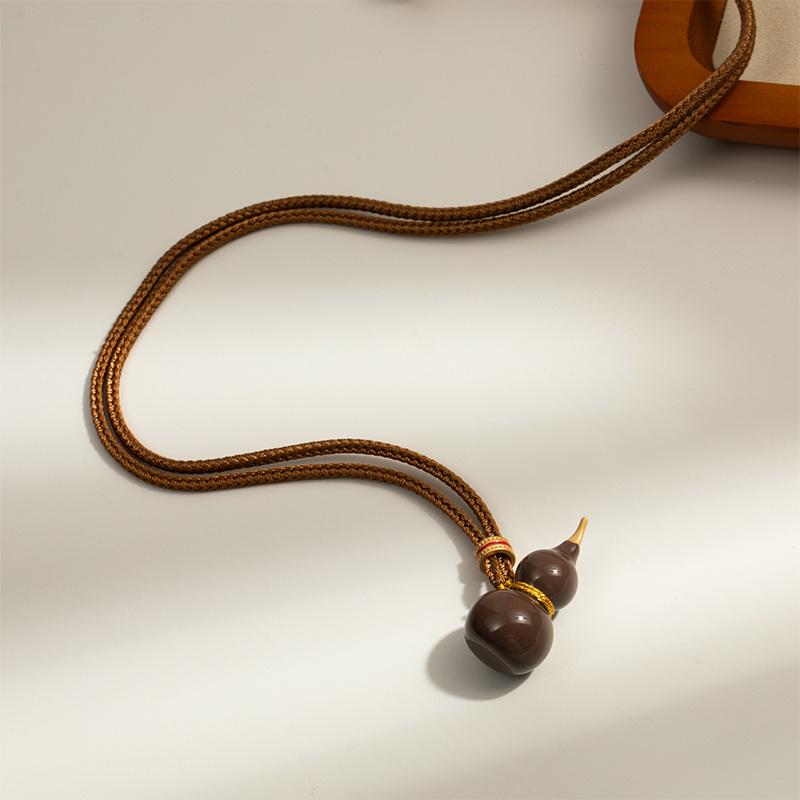 Elegant Retro Gourd Pendant Sweater Chain Necklace for Women - National Style