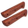 2pcs Solid Wood Knife Handles With Hole Kitchen Knife Guard Handle Replacement Anti-Skid Grip Handmade Knives Accessories