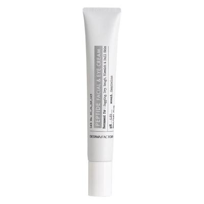 Dermafactory Peptide Facial & Eye Cream 20ml – Firming Peptide 1,000ppm, Metal Applicator, Wrinkle Care & Moisturising, Korean