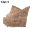 Fashion Eilyken Summer Comfortable Non-Slip Platform Wedges Women's Slippers Designer Open Toed Roman Sandals Party Shoes