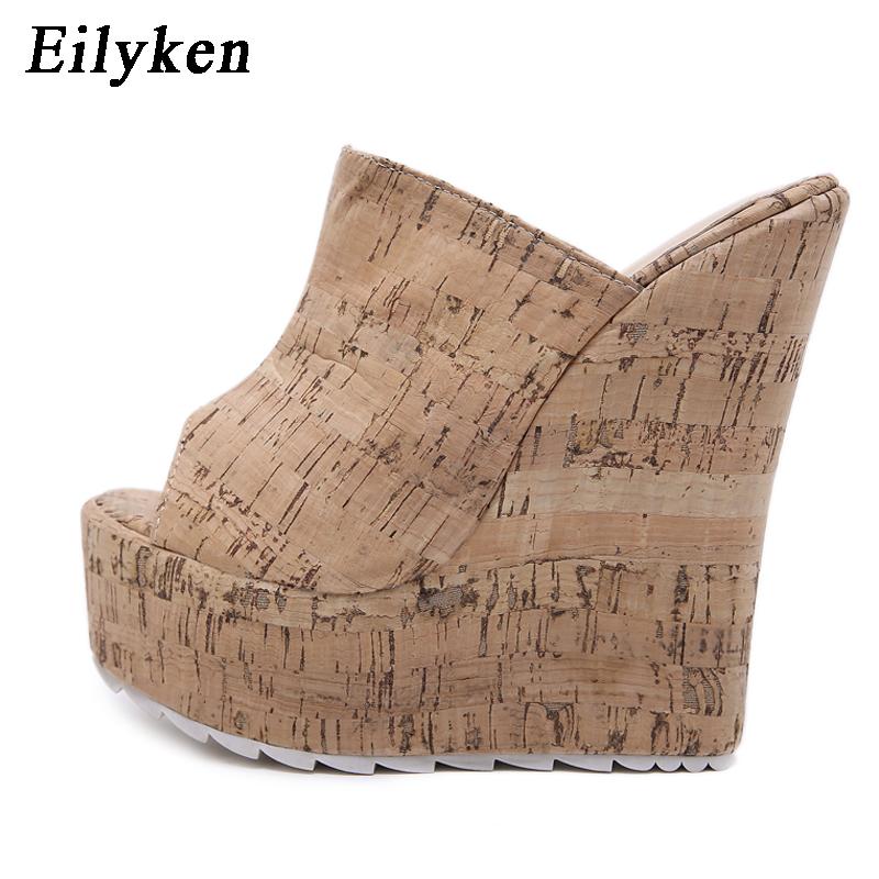 Fashion Eilyken Summer Comfortable Non-Slip Platform Wedges Women's Slippers Designer Open Toed Roman Sandals Party Shoes
